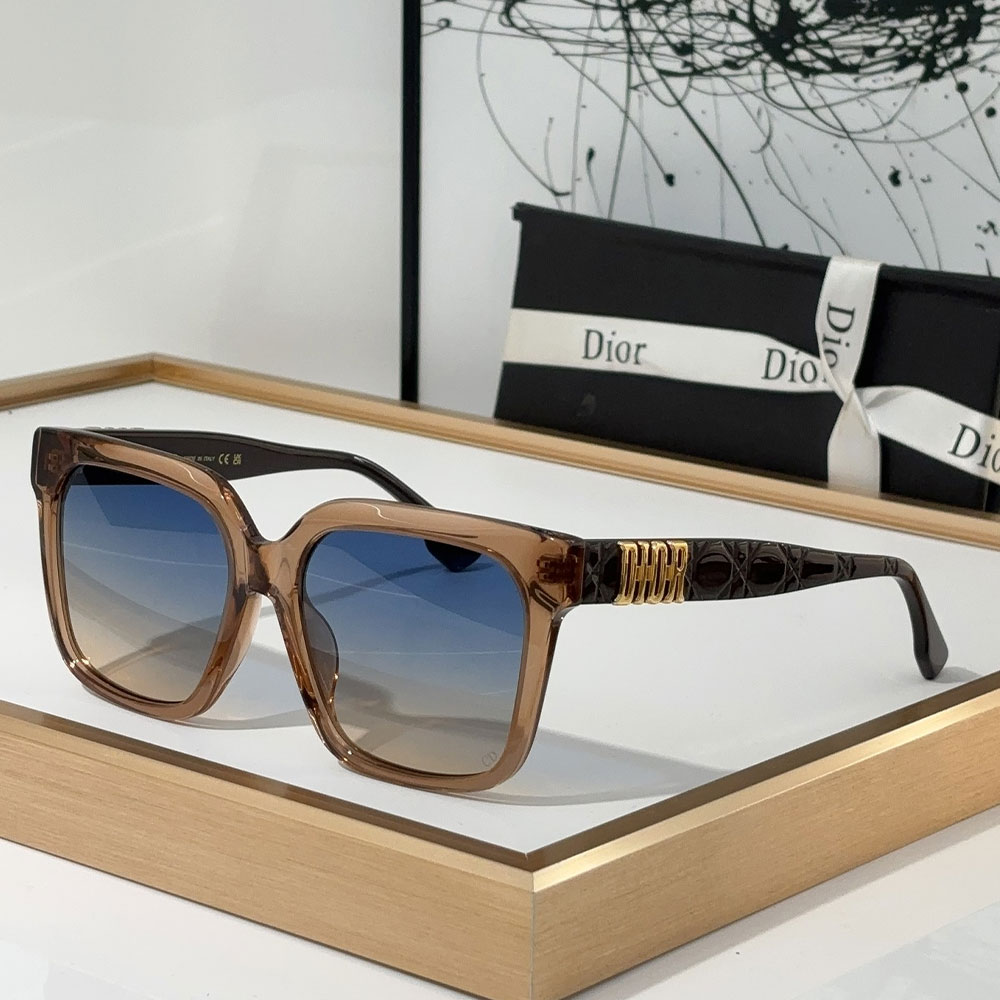Dior Mirror Leg Stereoscopic Logo sunglasses Top quality (Replica）