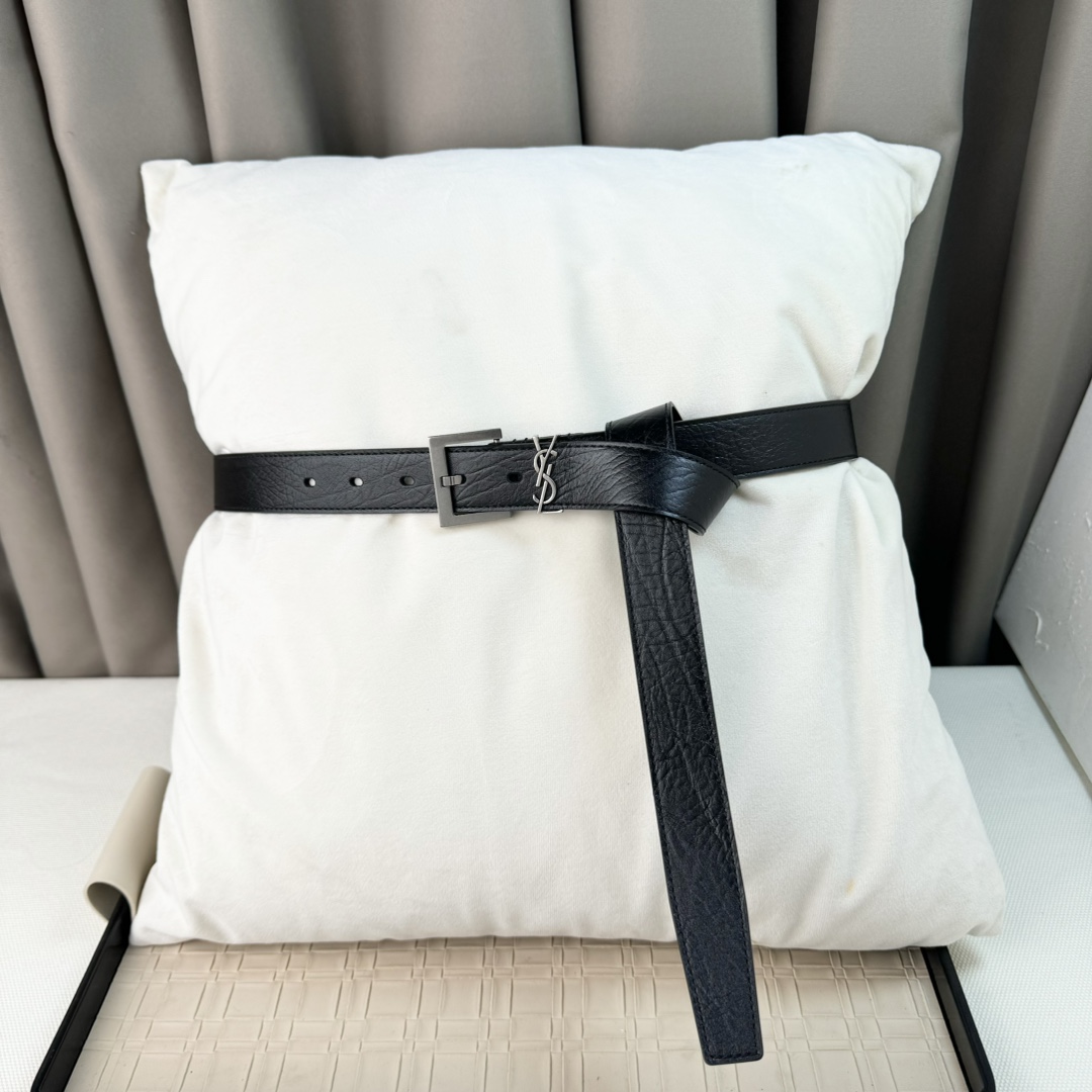YSL Saint Laurent Leather Belts 1:1 Mirror Version