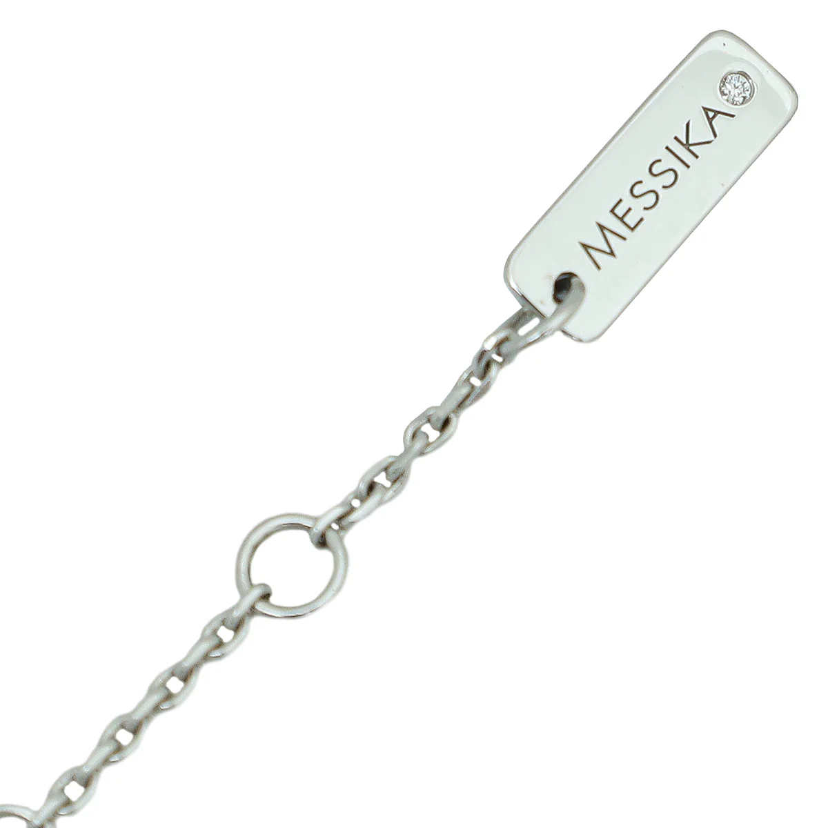 Messika 18K White Gold Diamond Pavé Baby Move Bracelet