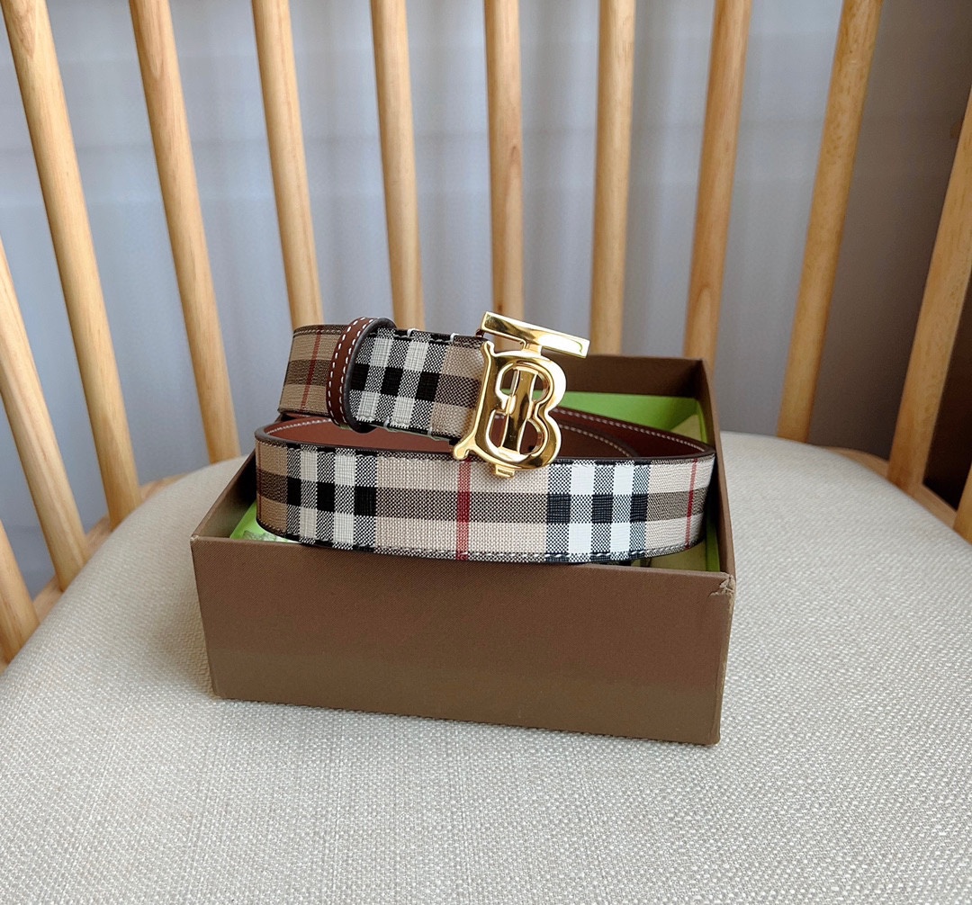 Burberry Leather Belts 1:1 Mirror Version