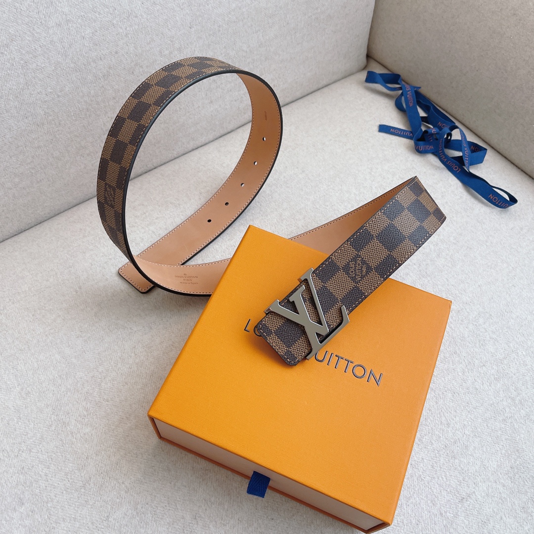 Louis Vuitton LV Leather Belts 1:1 Mirror Version