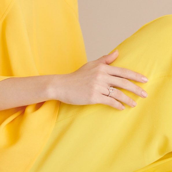 Hermes Ring Dupe, Gold& Rose Gold with Diamonds