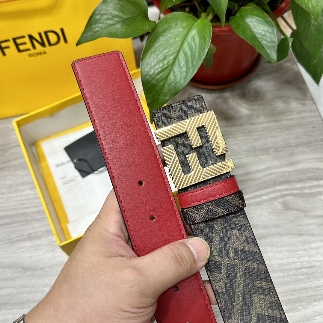 Fendi Leather Belts 1:1 Mirror Version