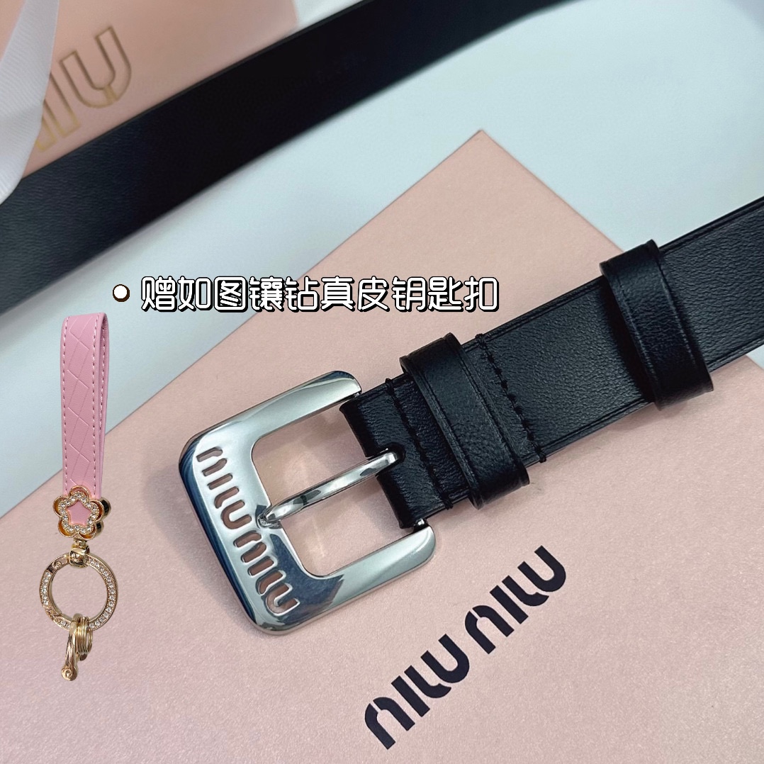 MiuMiu Leather Belts 1:1 Mirror Version
