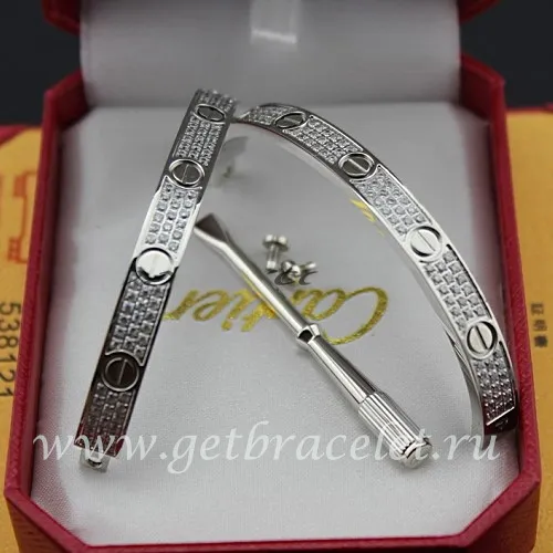 Replica Cartier Love Bracelet White Gold Diamonds N6033601