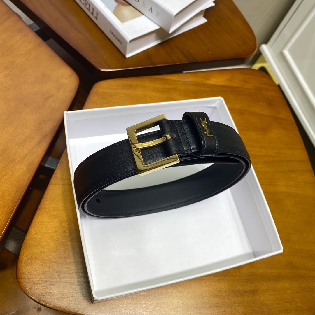 YSL Saint Laurent Leather Belts 1:1 Mirror Version