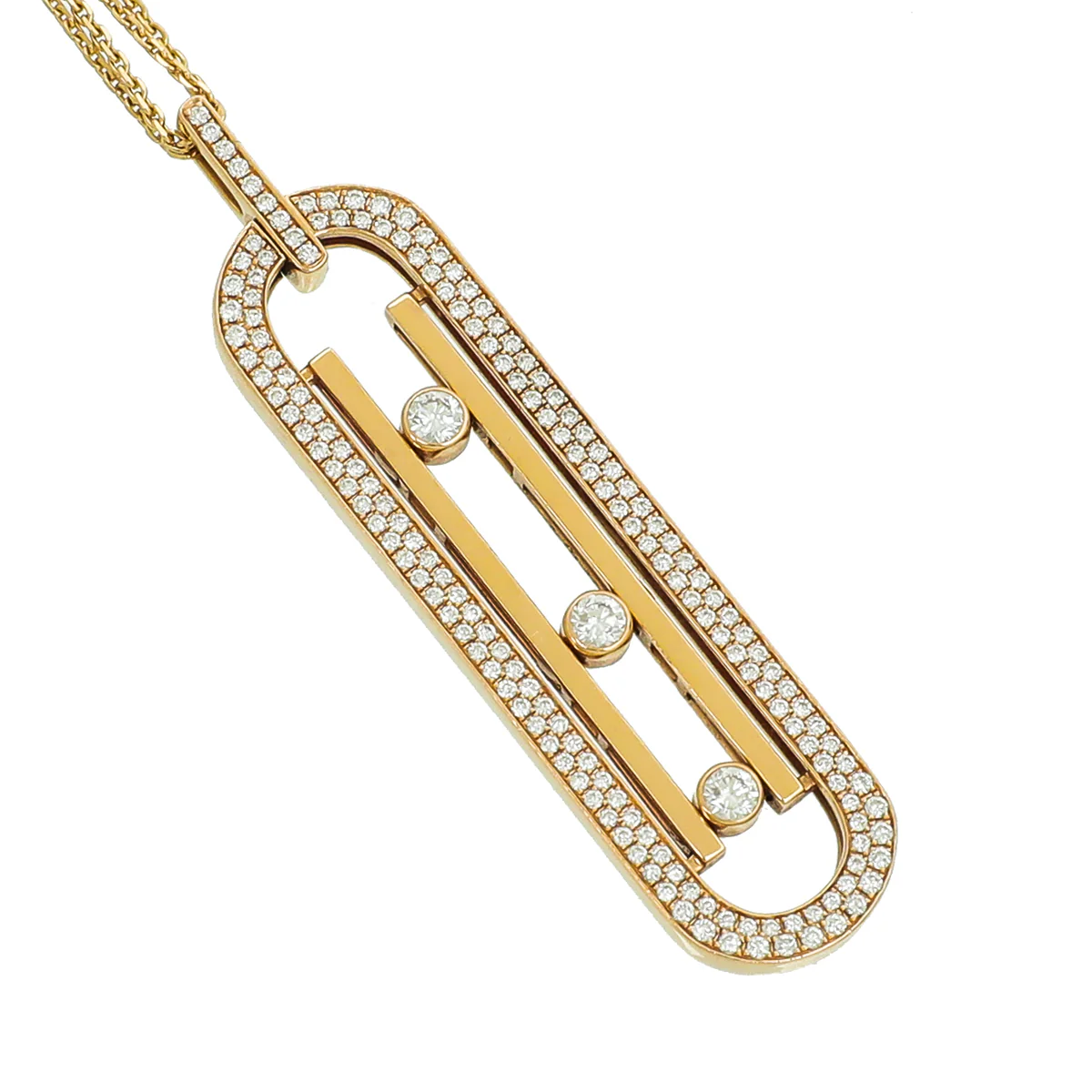 Messika 18K Yellow Gold Diamond Move 10th Anniversary Necklace