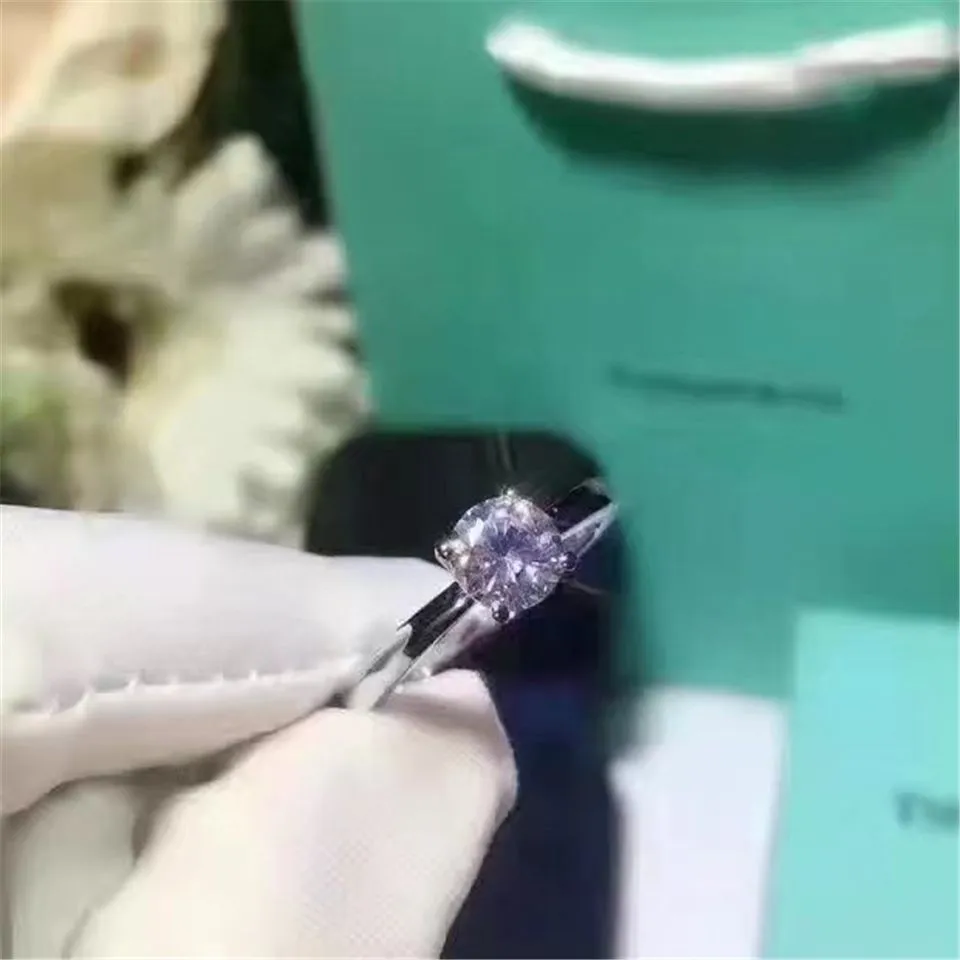 Best Selling Tiffany Harmony Ring Round Crystal Engagement Women Meet Fashion GRP06731