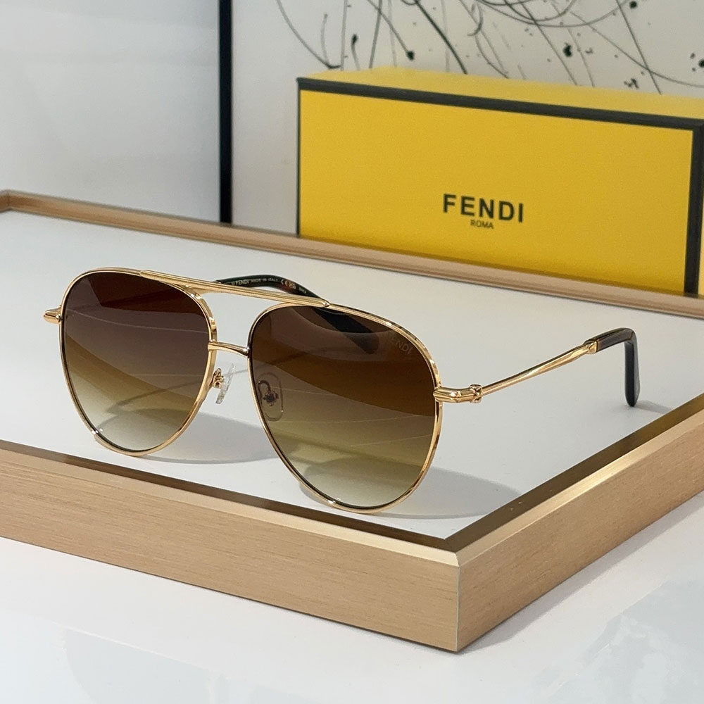 Fendi  Aviator metal Sunglasses Top quality （Replica）