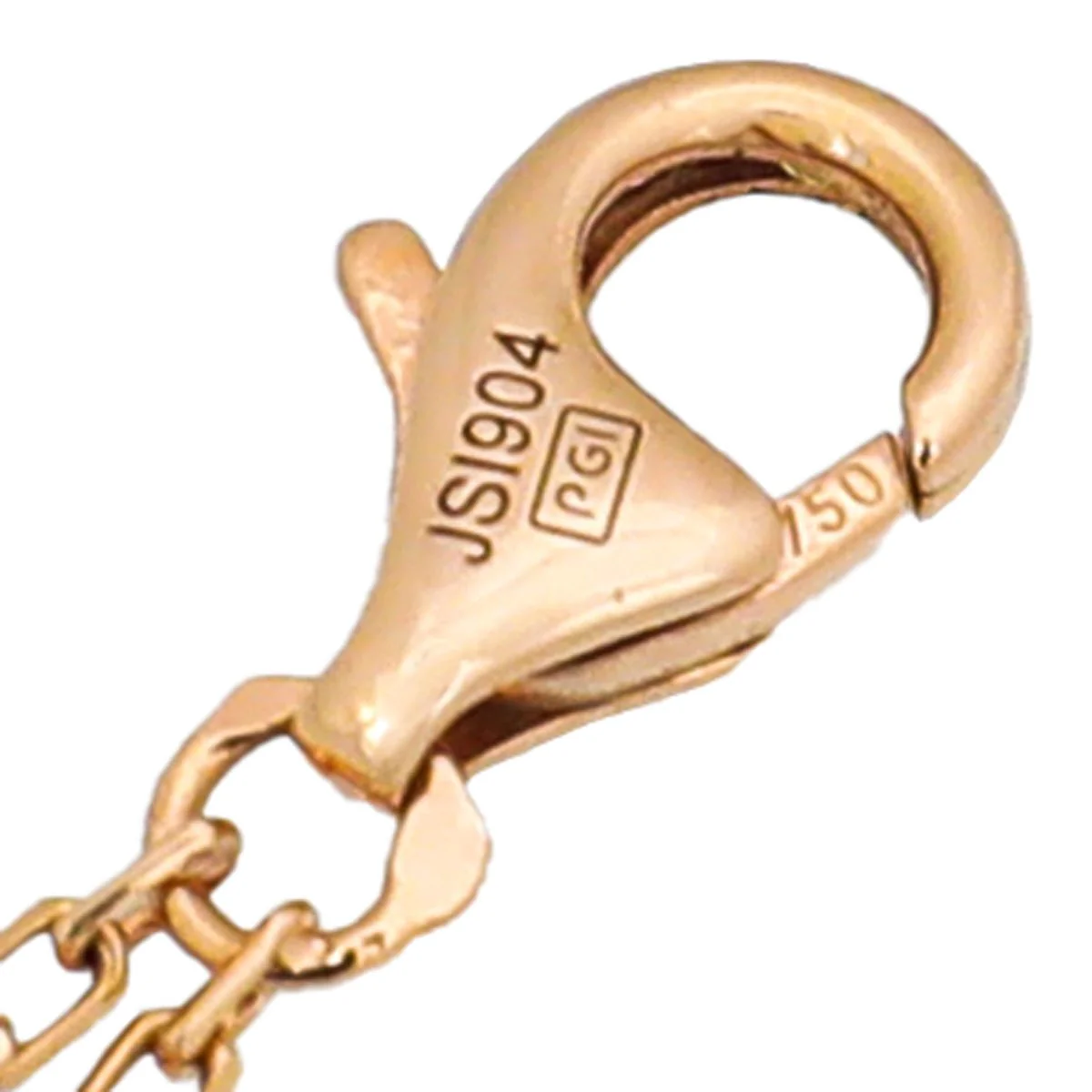 Cartier 18K Pink Gold Diamond Love Double Chain Bracelet