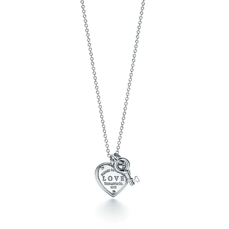 Knockoff Return To Tiffany Love Heart Tag Key Pendant Necklace Fashion Jewelry Women Gift GRP08990