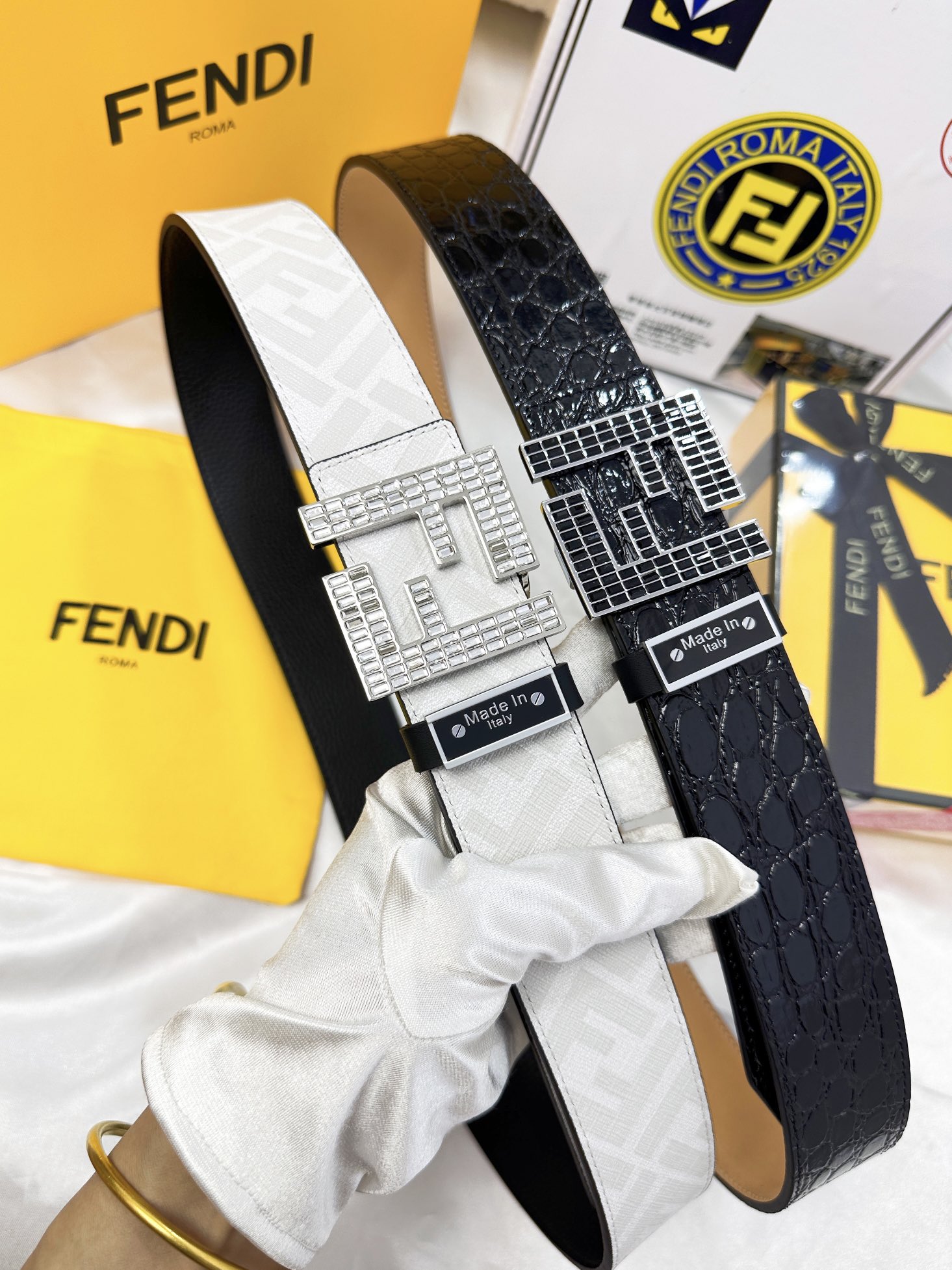 Fendi Leather Belts 1:1 Mirror Version