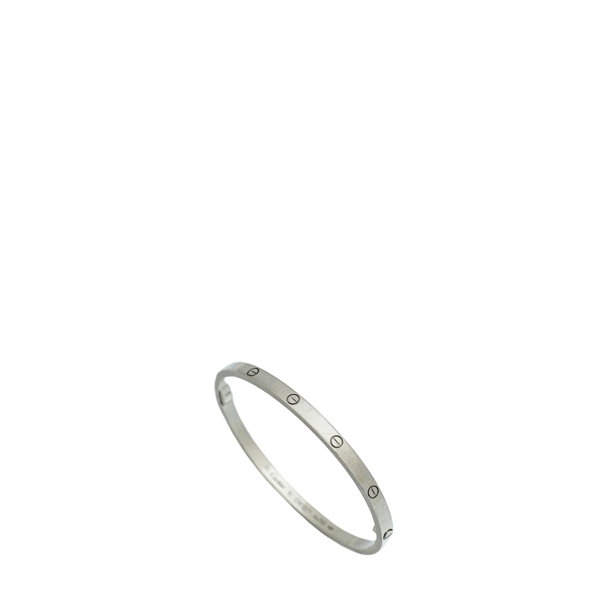 Cartier 18K White Gold Love Small Model Bracelet 16