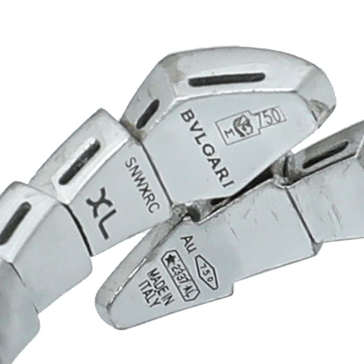 Bvlgari 18K White Gold Diamond Serpenti Viper XL Ring