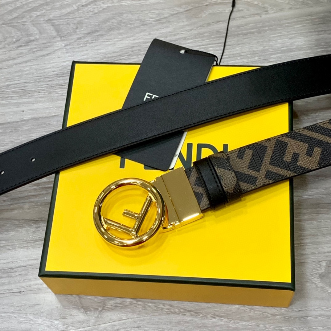 Fendi Leather Belts 1:1 Mirror Version