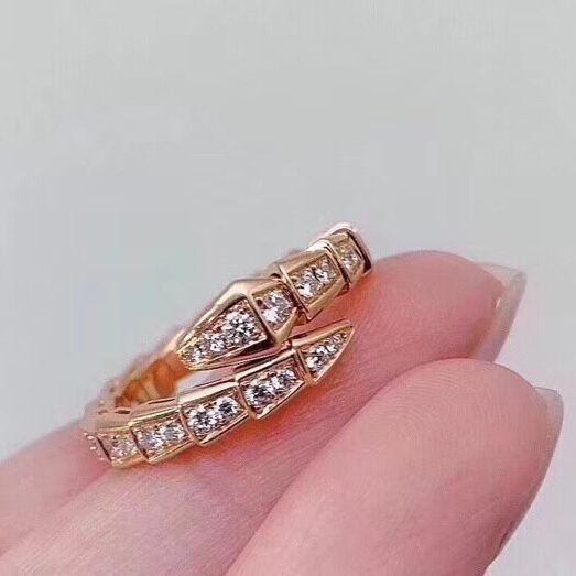 Bvlgari SERPENTI RING Dupe, Rose Gold& White Gold