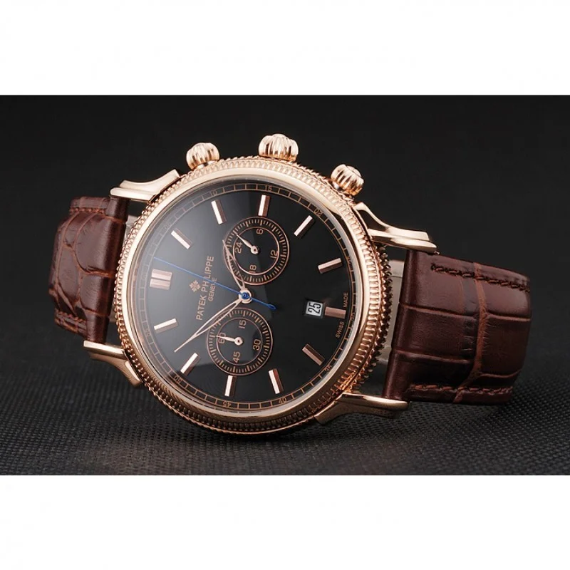 Chronograph Dial Black 40 mm, Rose Gold Plated