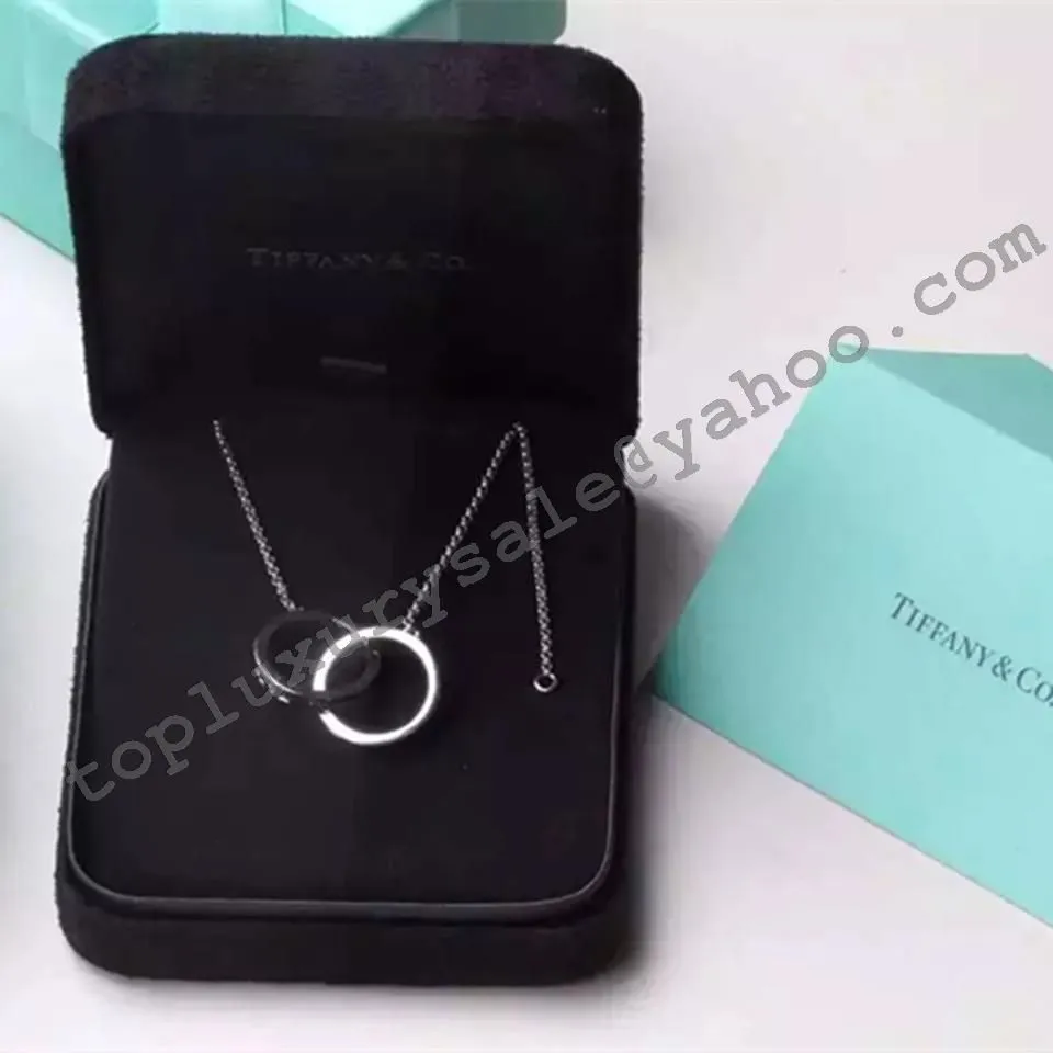 Tiffany 1837 Interlocking Circles Pendant Necklace Sterling Silver Best Review Women US