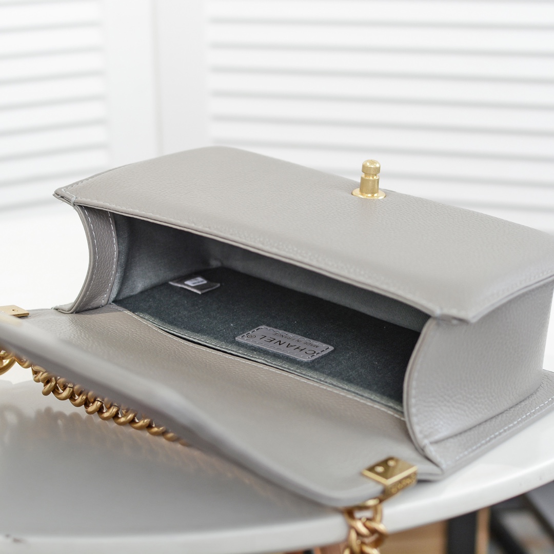 Chanel Leboy litchi or lychee pattern Shoulder Bag Handbag