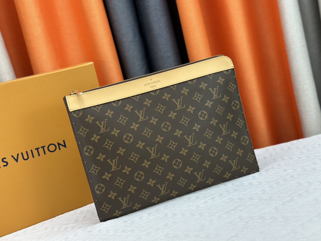 Louis Vuitton Pochette Jour Monogram Eclipse M82080 Clutch Bag Handbag