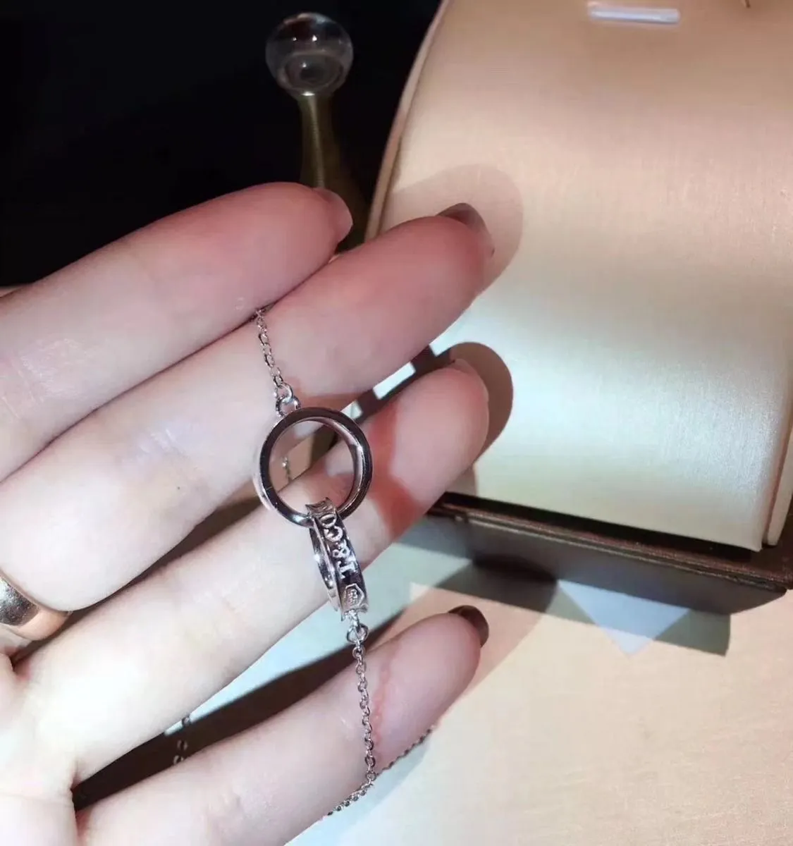 Tiffany 1837 Interlocking Circles Pendant Necklace Bracelet Jewelry Valentine Gift GRP02386/35505903