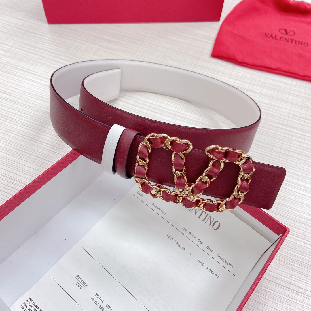 Valentino Leather Belts 1:1 Mirror Version