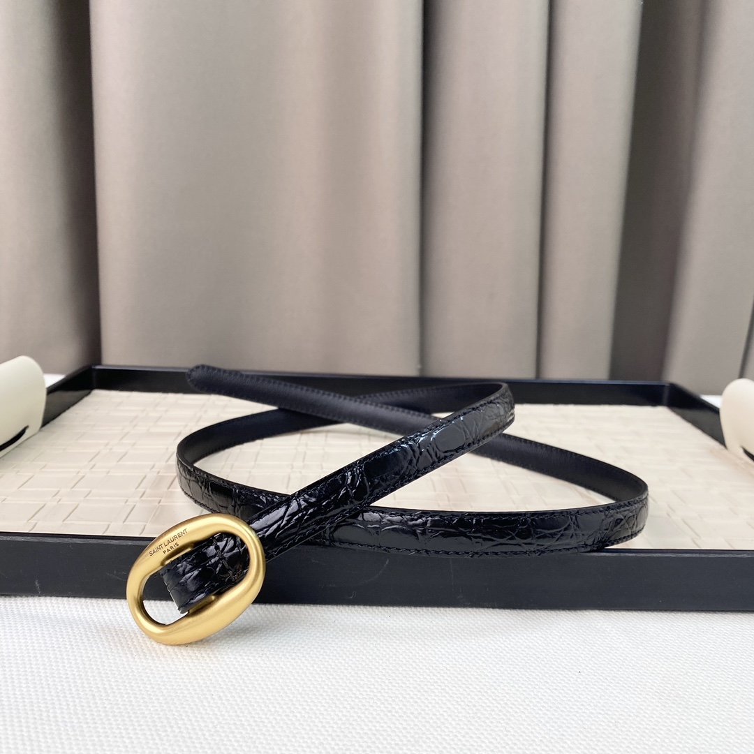 YSL Saint Laurent Leather Belts 1:1 Mirror Version