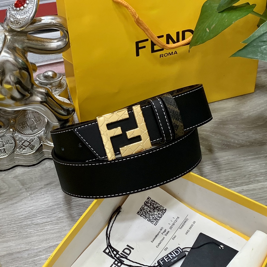 Fendi Leather Belts 1:1 Mirror Version