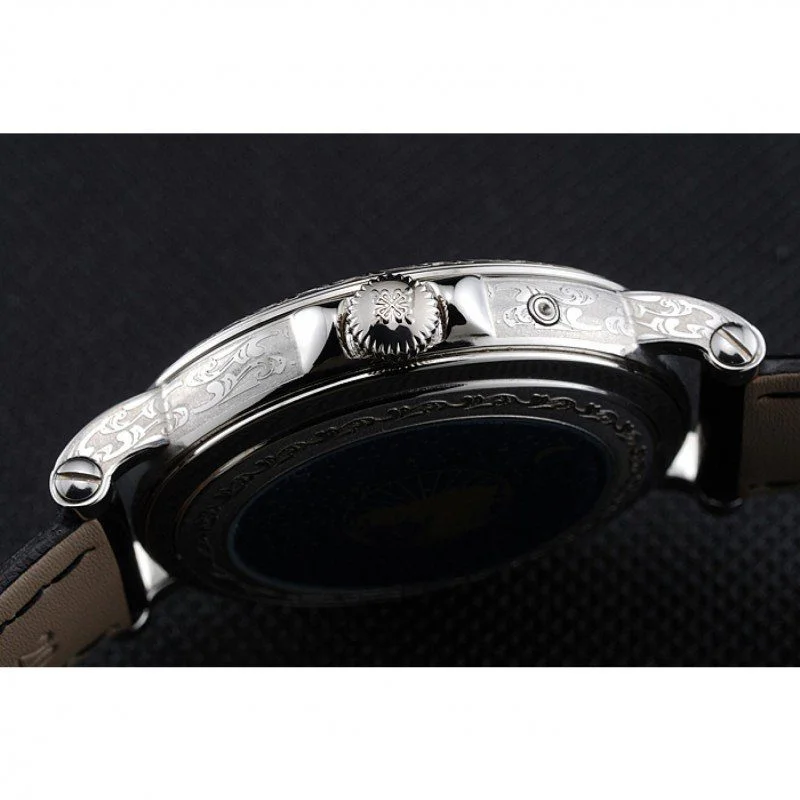 Perpetual Calendar Dial Black 40 mm, Stainless Steel