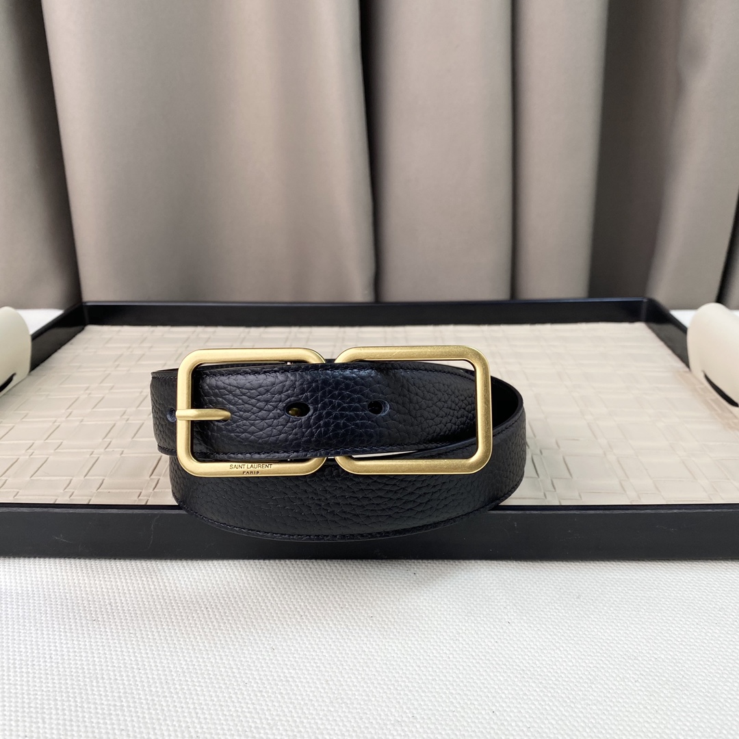 YSL Saint Laurent Leather Belts 1:1 Mirror Version
