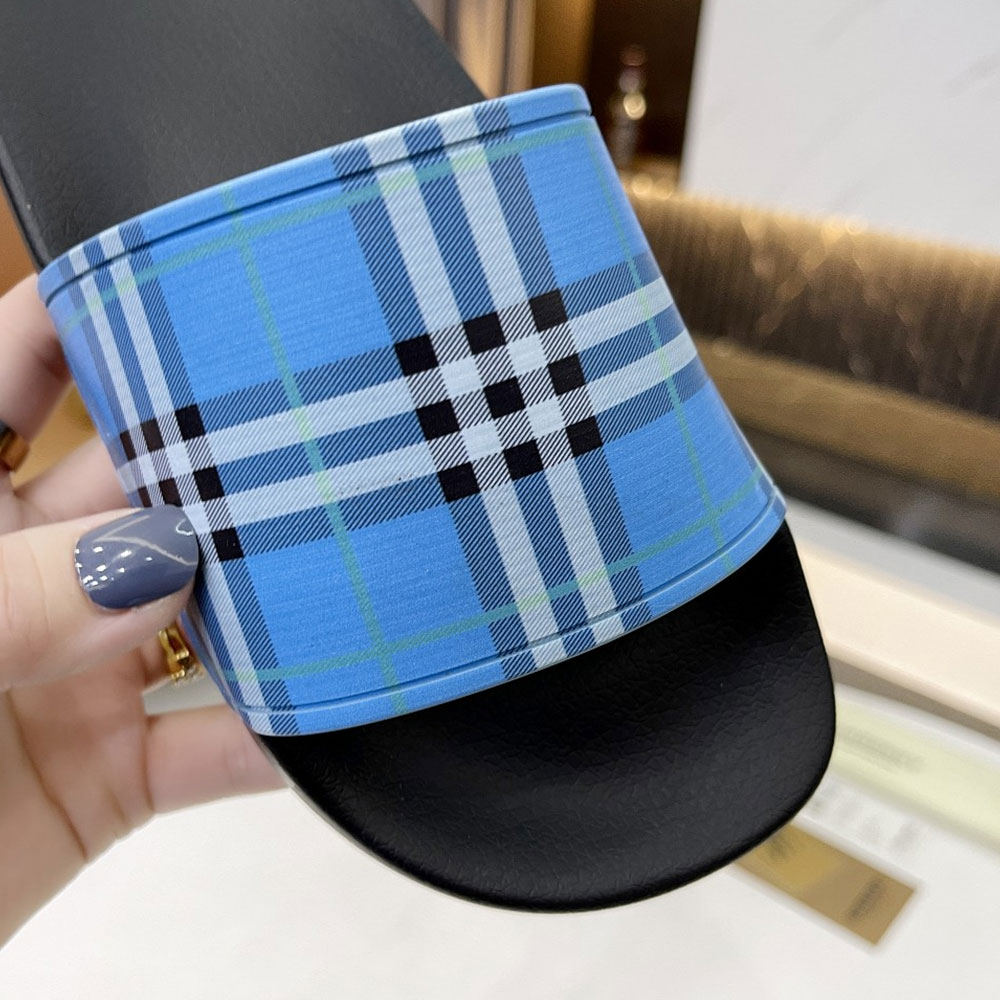 Burberry Check Printing Leisure And Comfort Shoes Sandal (Replica)