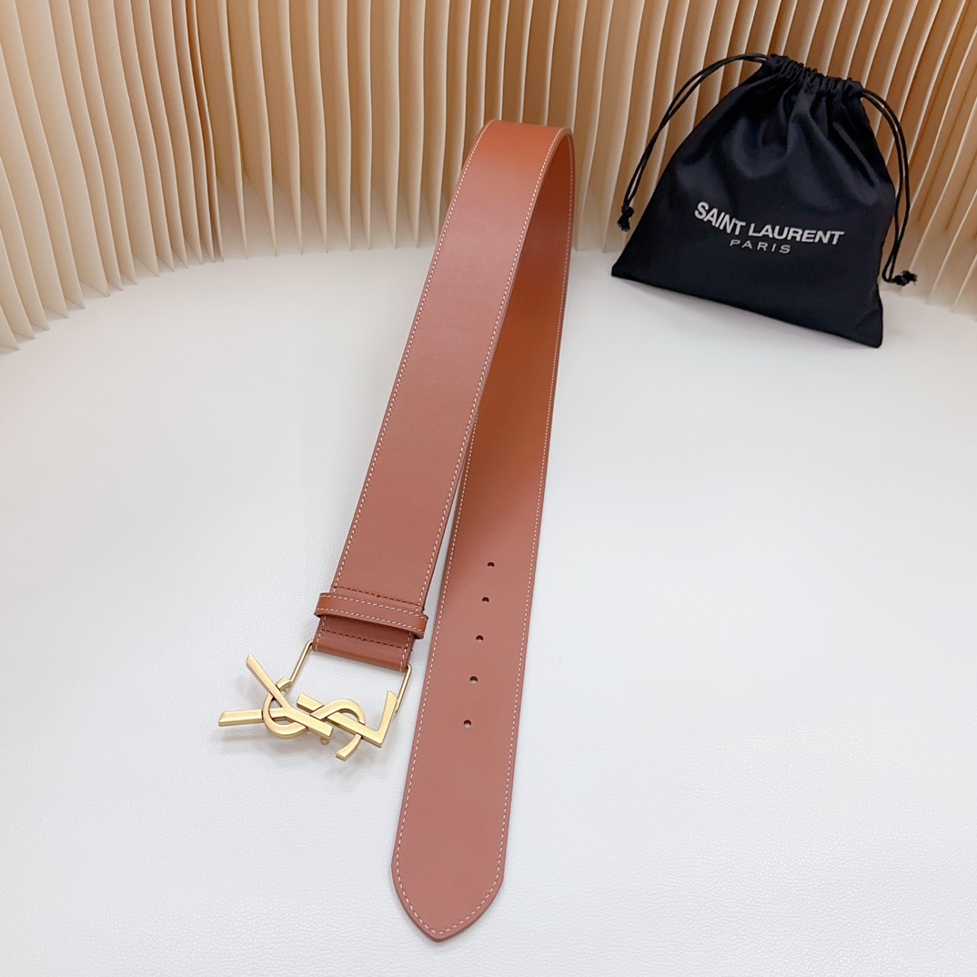 YSL Saint Laurent Leather Belts 1:1 Mirror Version