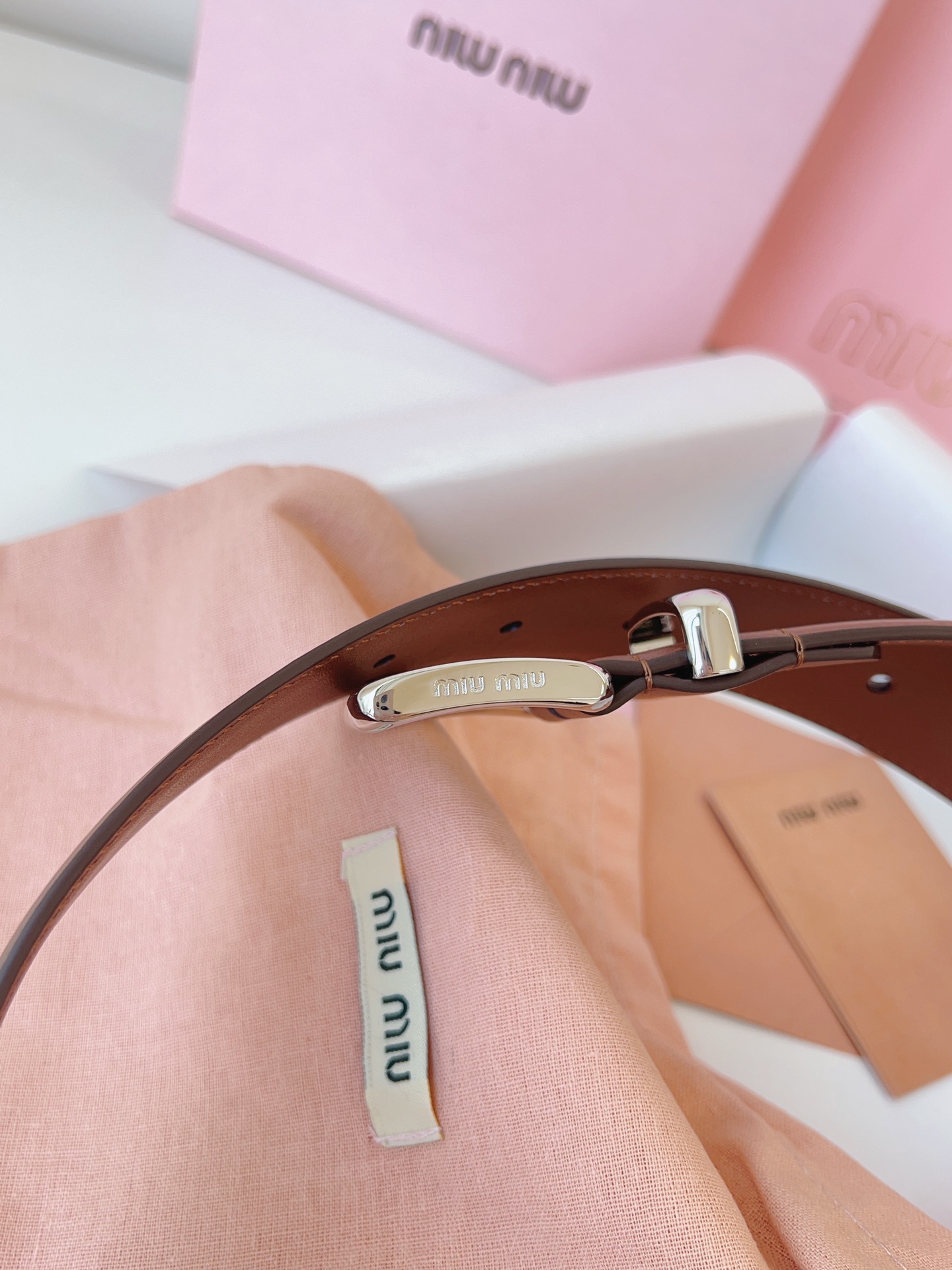 MiuMiu Leather Belts 1:1 Mirror Version