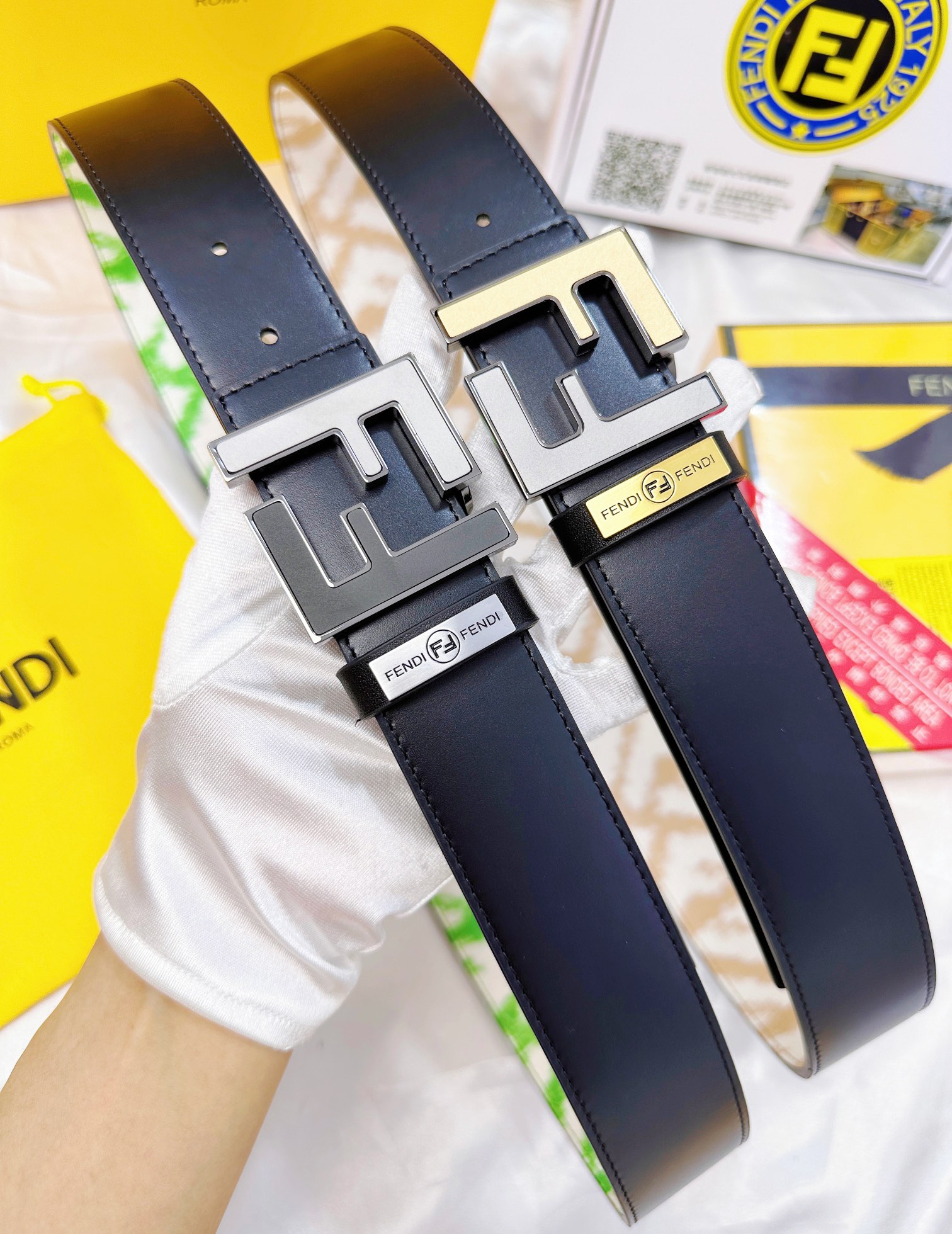 Fendi Leather Belts 1:1 Mirror Version