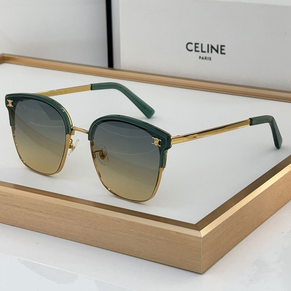 Celine  Metal Front Frame Logo  sunglasses Top quality （Replica）