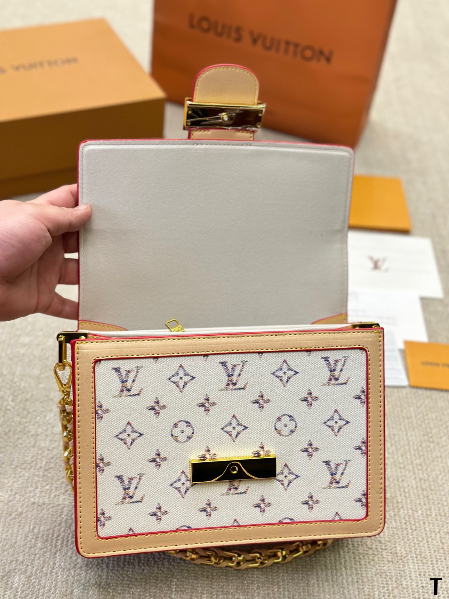 Louis Vuitton LV Dauphine Denim Mini&Small Shoulder Bag (Replica)