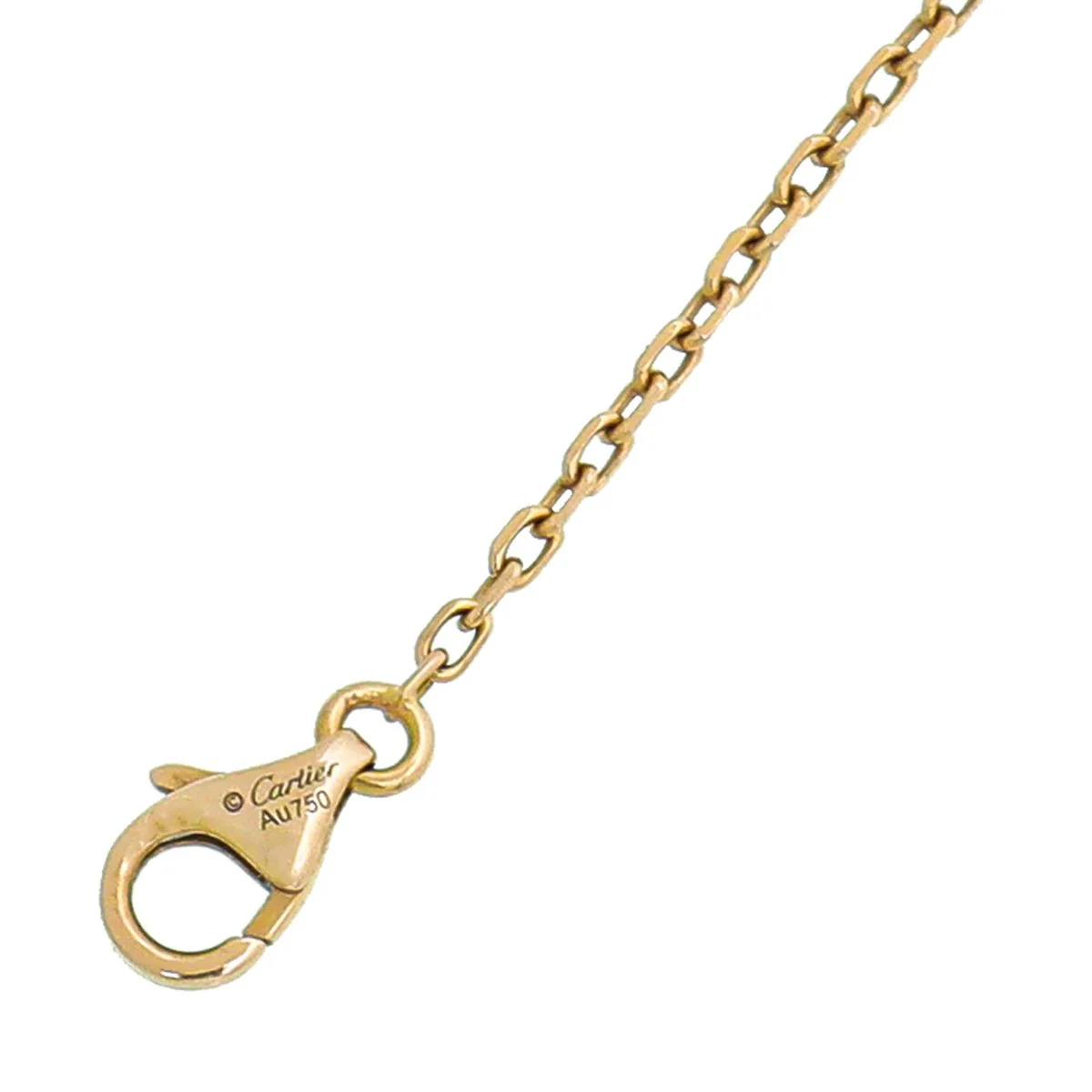Cartier 18K Trinity Gold Diamond Necklace