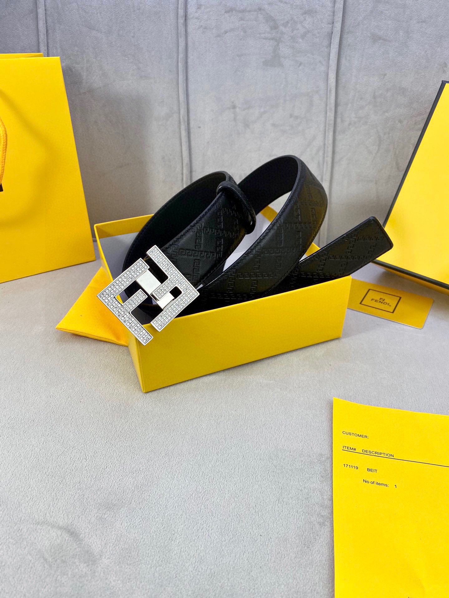 Fendi Leather Belts 1:1 Mirror Version