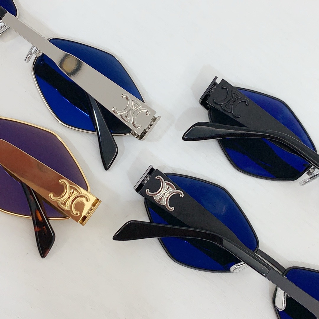 Celine  Mirror leg Stereoscopic Logo sunglasses Top quality（Replica）