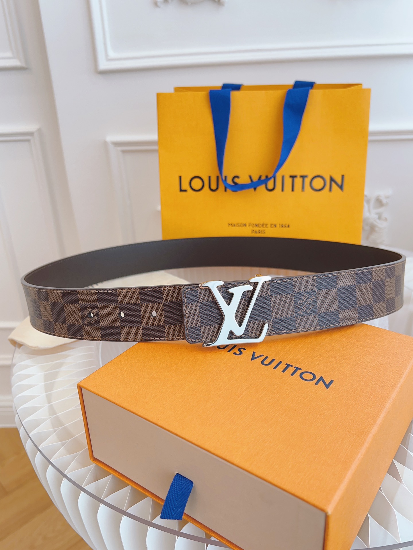 Louis Vuitton LV Leather Belts 1:1 Mirror Version