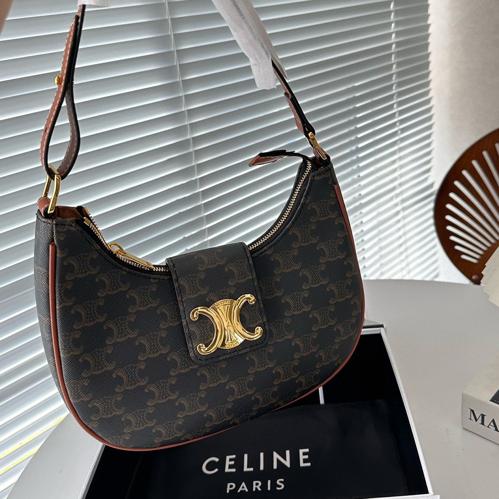 Celine Triomphe Canvas&Leather hand shoulder bag (Replica)