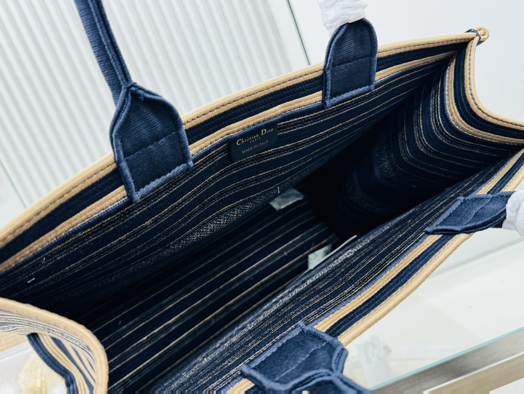 Dior Book Tote Thick Thread Thick Fabric Shoulder Bag Handbag