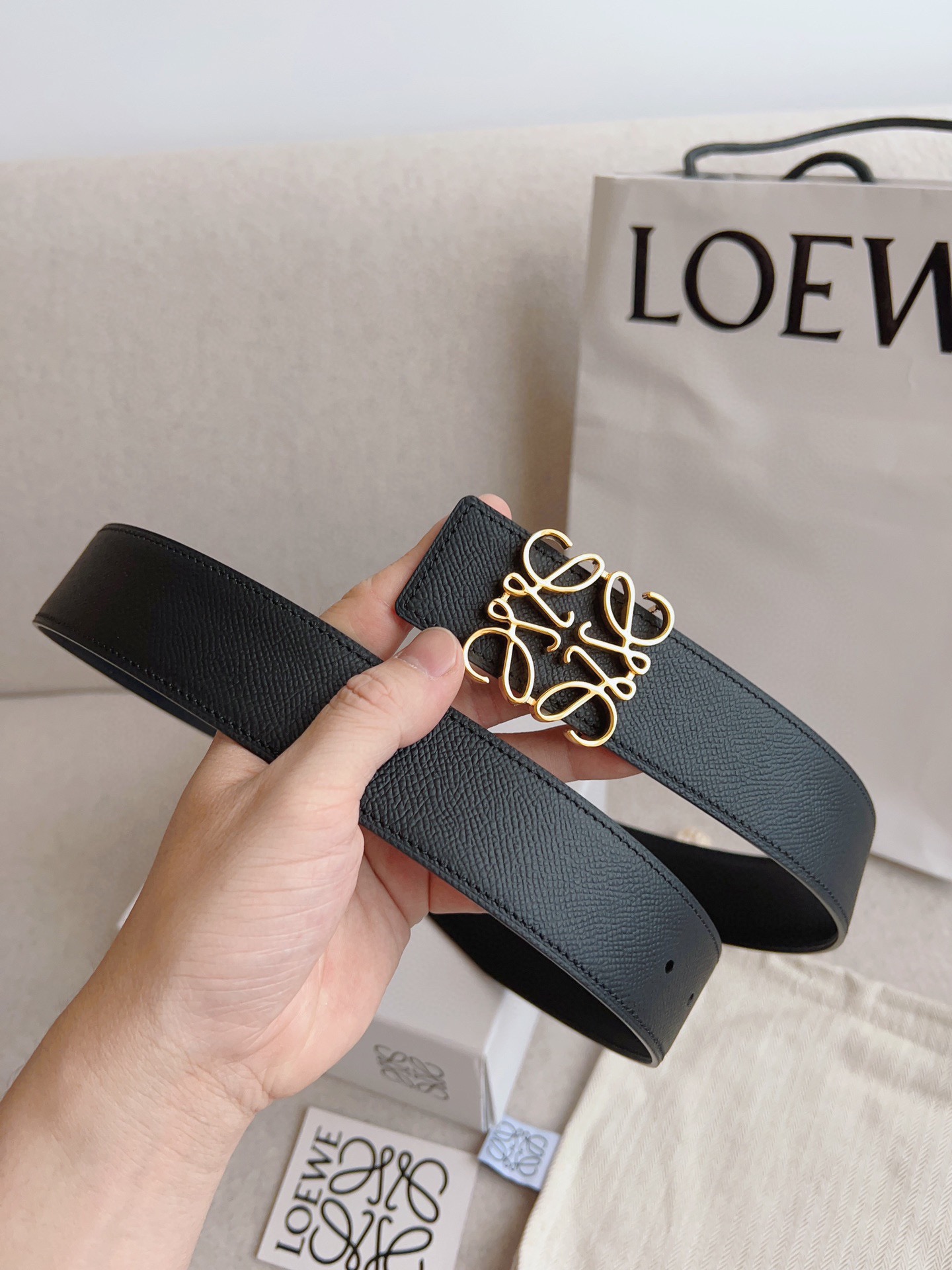 Loewe Leather Belts 1:1 Mirror Version