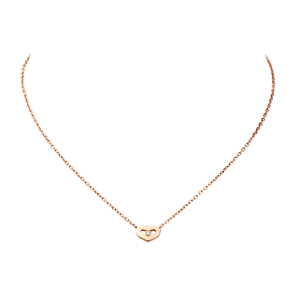 Heart Of Cartier Pendant, Small Model Pink Gold, Diamond B3040400