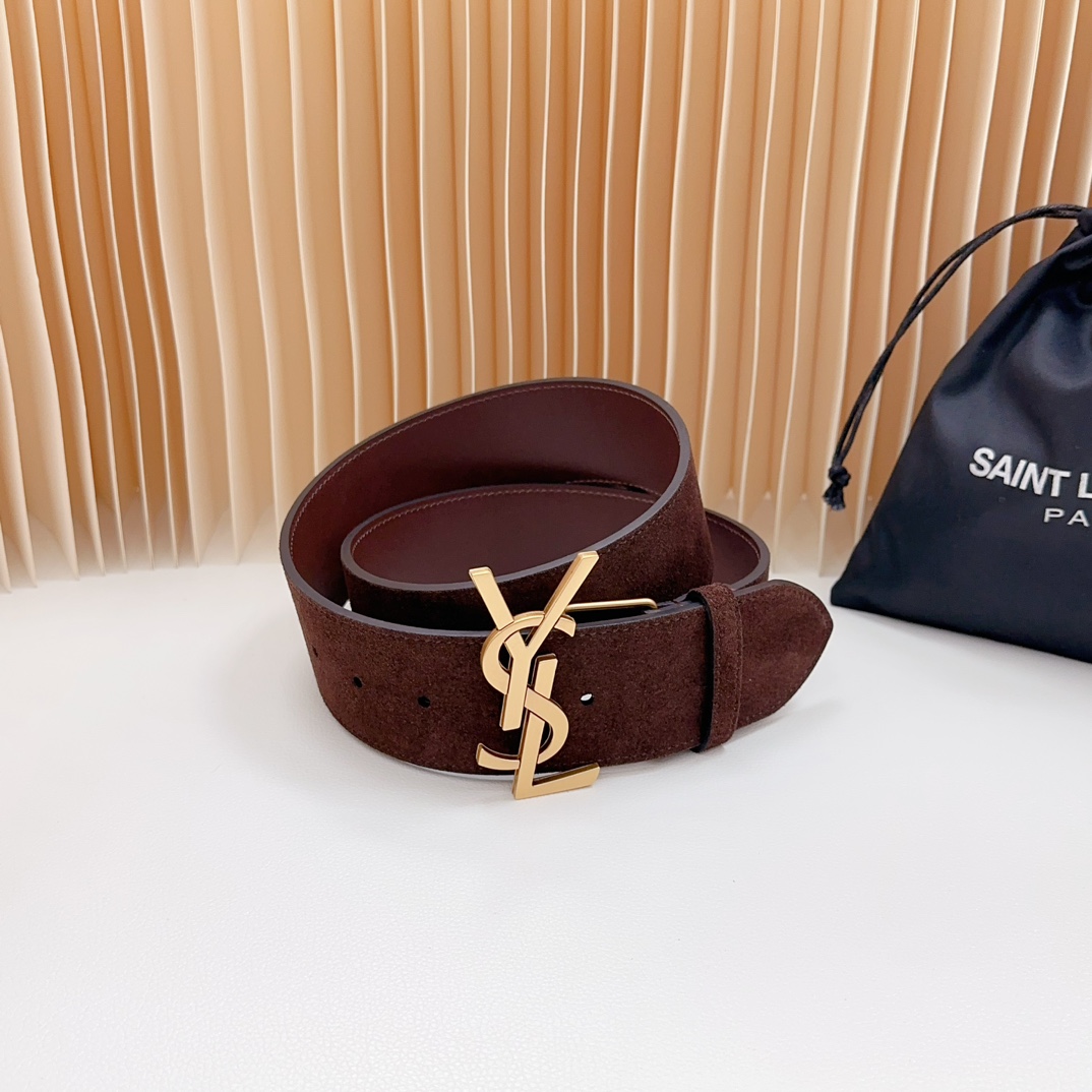 YSL Saint Laurent Leather Belts 1:1 Mirror Version