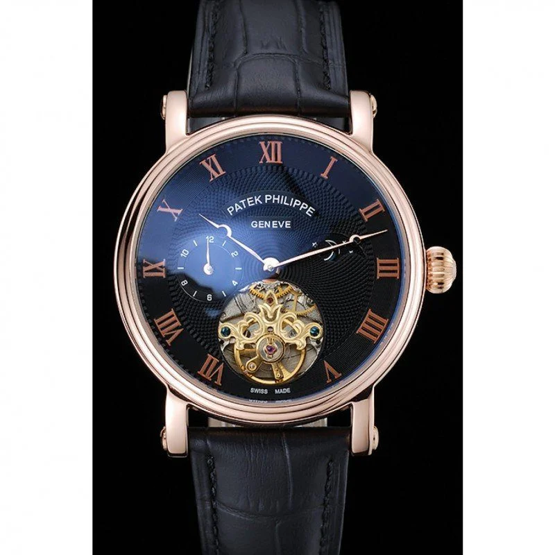 Complications Moonphase Tourbillon Dial Black 42 mm, Rose Gold Plated