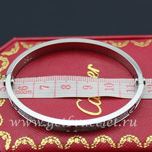 Replica Cartier Love Bracelet White Gold Diamonds N6033601