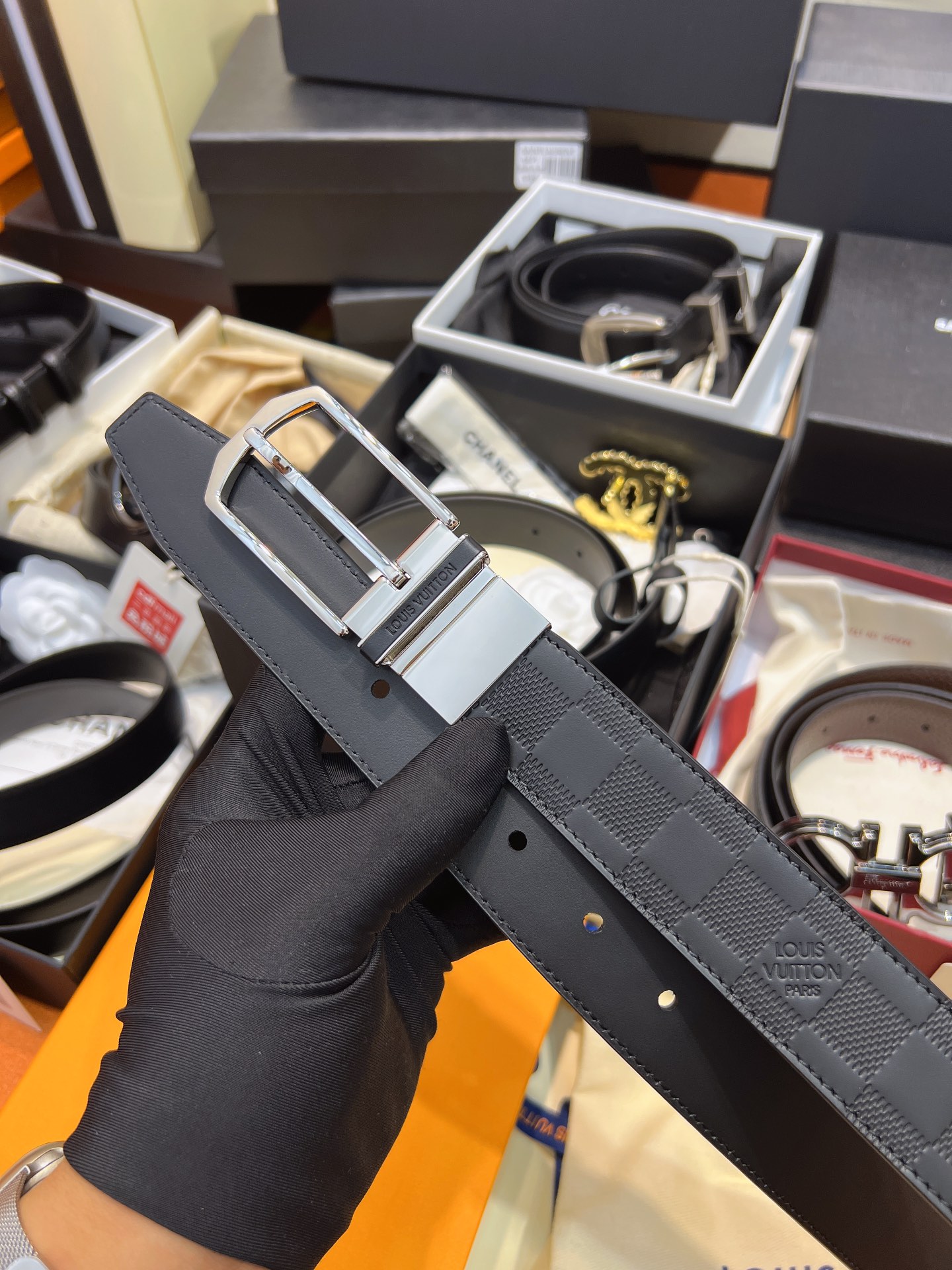 Louis Vuitton LV Leather Belts 1:1 Mirror Version