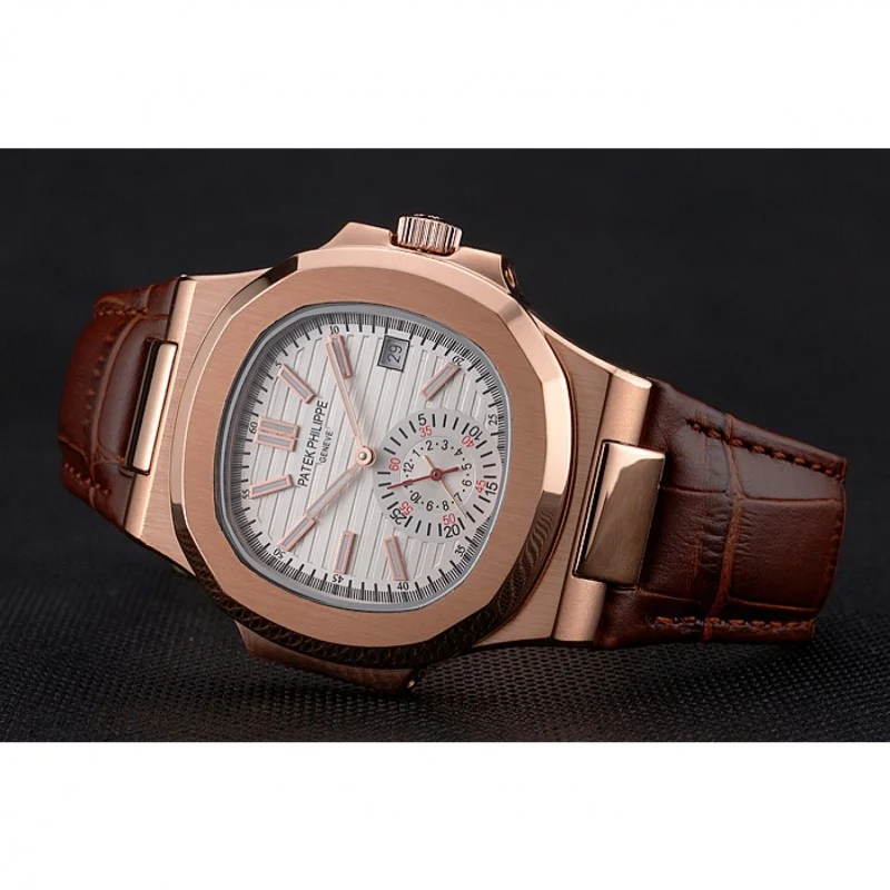 Nautilus 5980R-015 Dial White 40 mm, Rose Gold