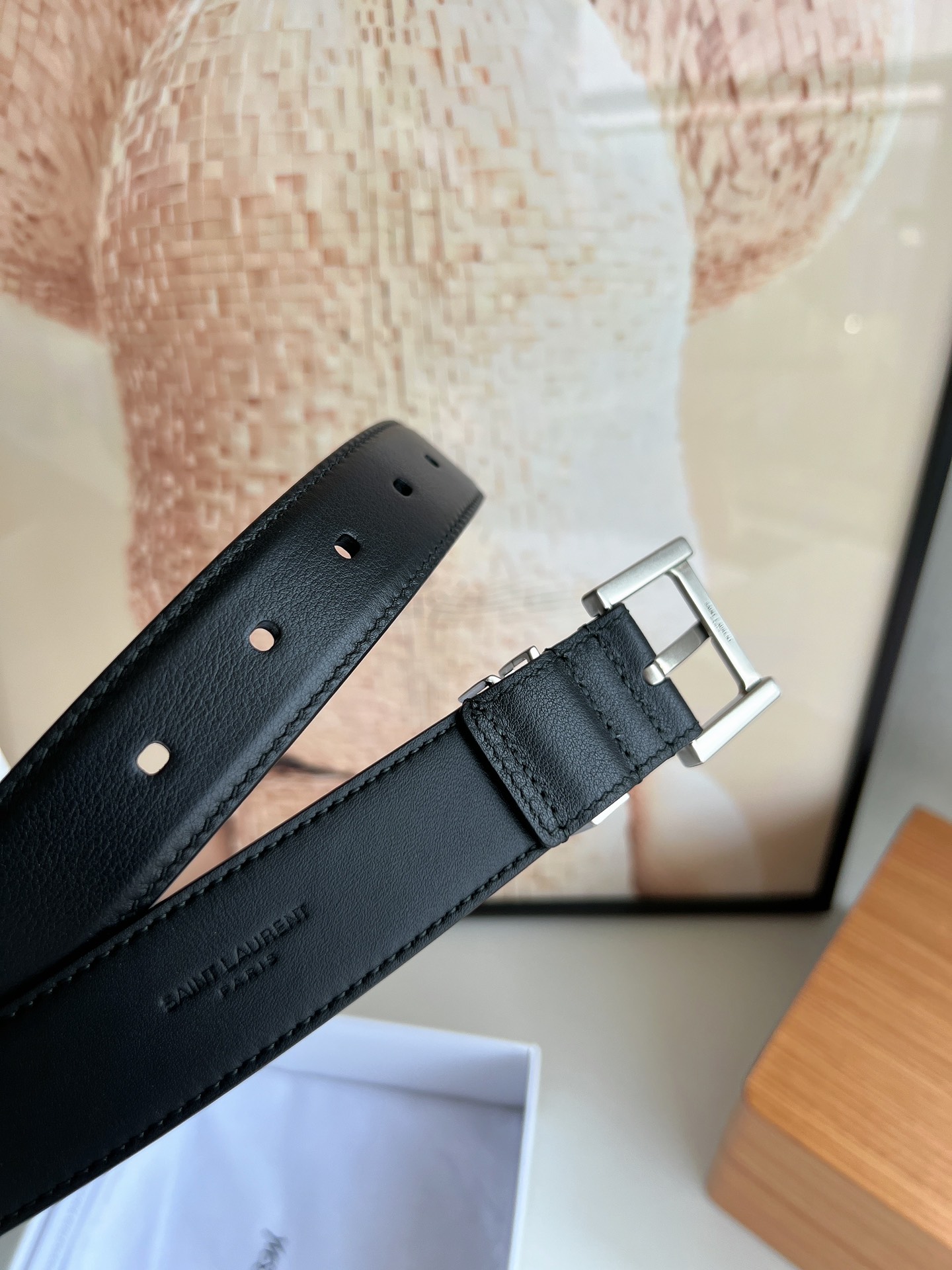YSL Saint Laurent Leather Belts 1:1 Mirror Version